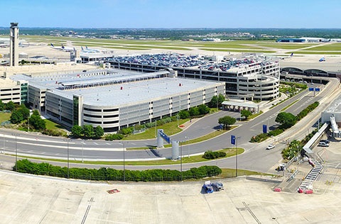 Ariel view of San Antonio International Airport