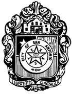 The City of San Antonio Seal in Black and White