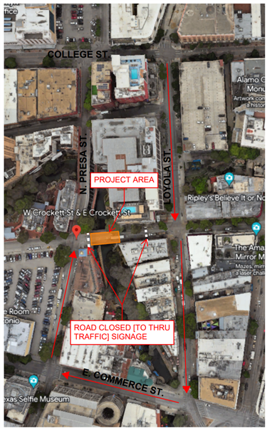 Crockett Bridge Detour