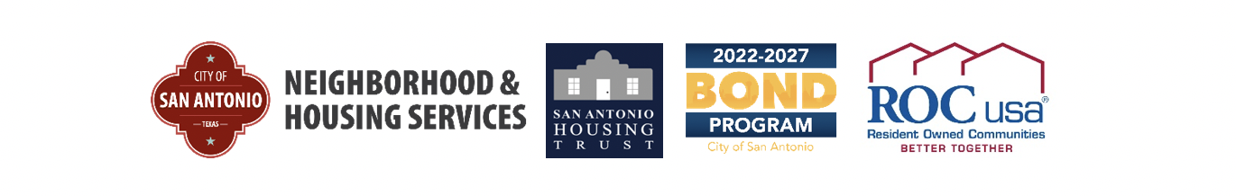 City of San Antonio Texas: Neighborhood & Housing Services, San Antonio Housing Trust, 2022-2027 Bond Program: City of San Antonio, and ROC USA: Resident Owned Communities: Better Together