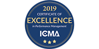 2019 Certificate of Excellence in Performance Management from ICMA