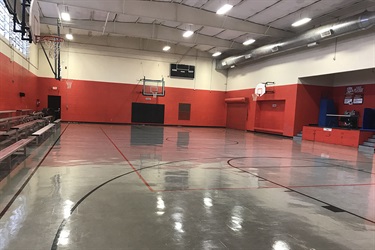 Indoor basketball court