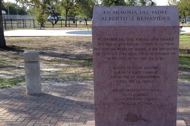 In memory of Alberto J. Benavides sign