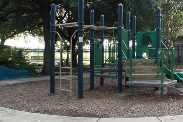 Blue and green playground