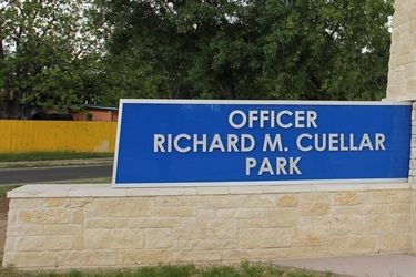 Blue Cuellar Park Sign
