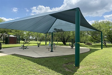Joan Price Park covered fitness equipment