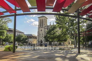 Main Plaza with church in the background