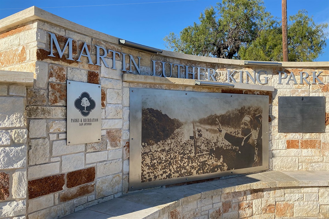 Martin Luther King Park sign