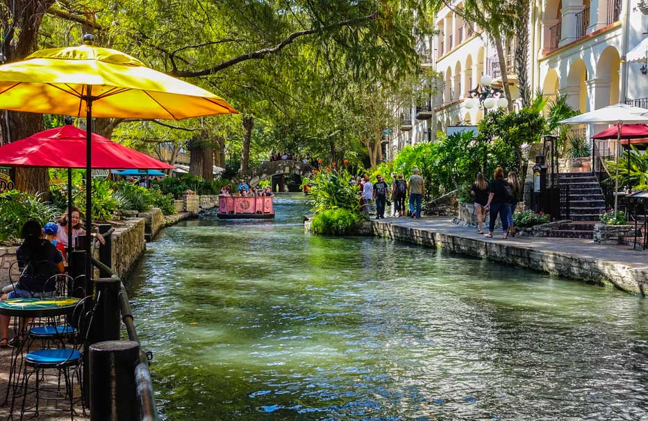San Antonio Riverwalk In Texas . San Antonio Riverwalk In Texas .