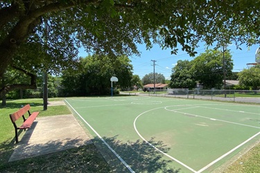 Open basketball court