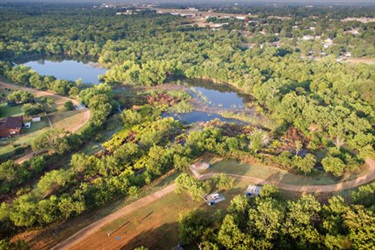 Overhead view of Tealer Park