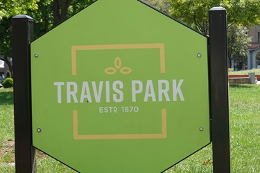 Green sign reading 