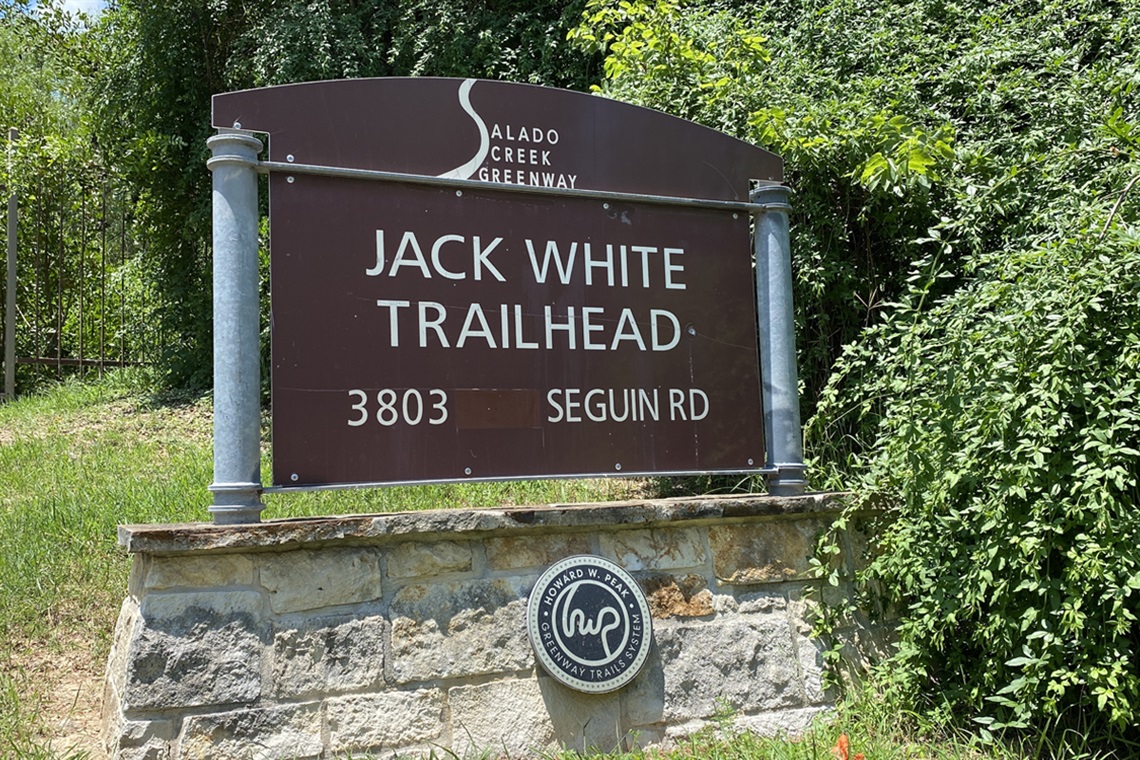 Sign at Jack White Trailhead