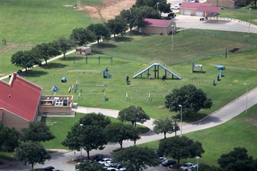 Aerial view of obstacle course.