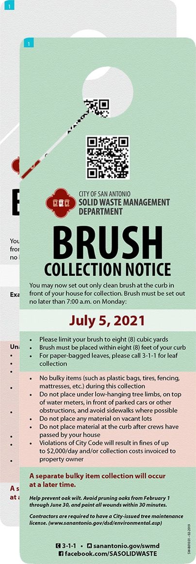 Brush collection tags