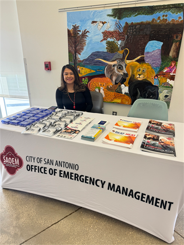Office at emergency Management Tabling at the event