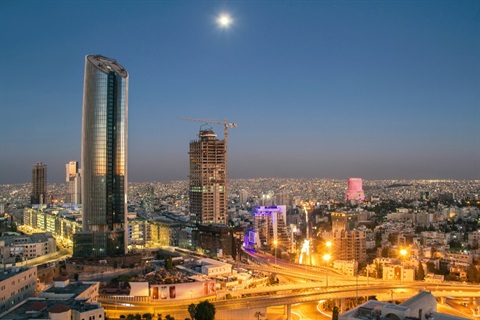Amman, Jordan its Roman ruins in the middle of the ancient citadel park in the center of the city.