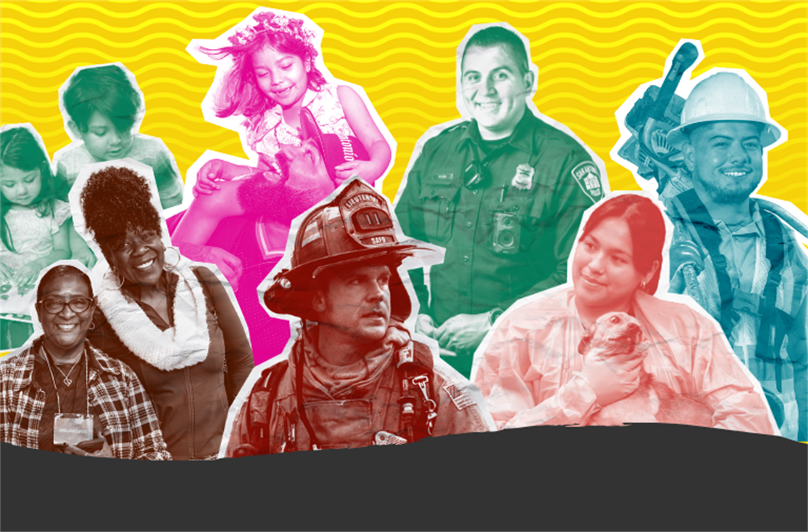 A diverse group of City workers.