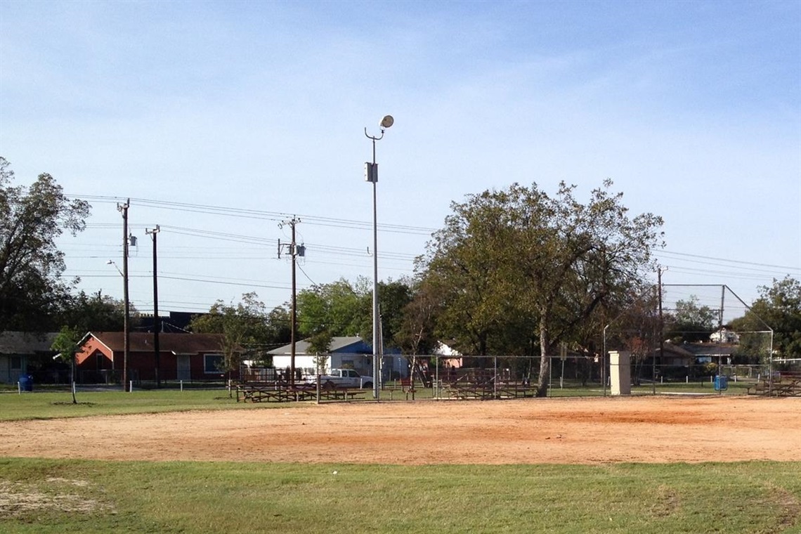Softball field at Benavides Park.
