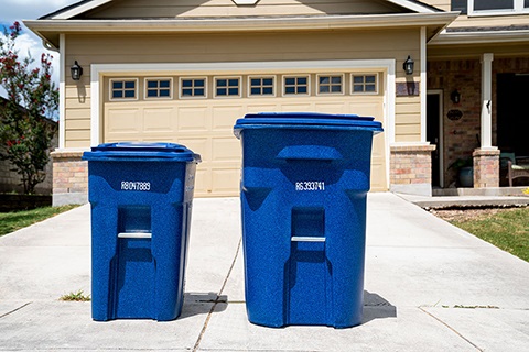 Curbside blue cart sizes