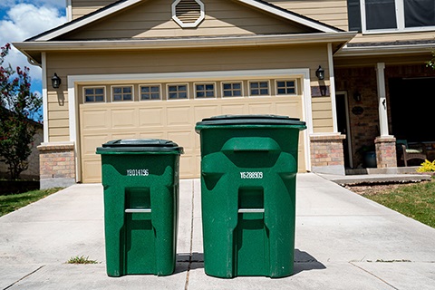 Curbside green cart sizes