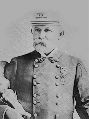 Portrait of SAFD Fire Chief G. A. Duerler, served from 1893 to 1894.